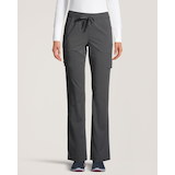 Pantalon d’uniforme médical Health Pro Heart de HEALTH PRO à poche cargo et à ceinture élastique avec cordon de serrage, pour femmes, Women's Heart Front_Flat