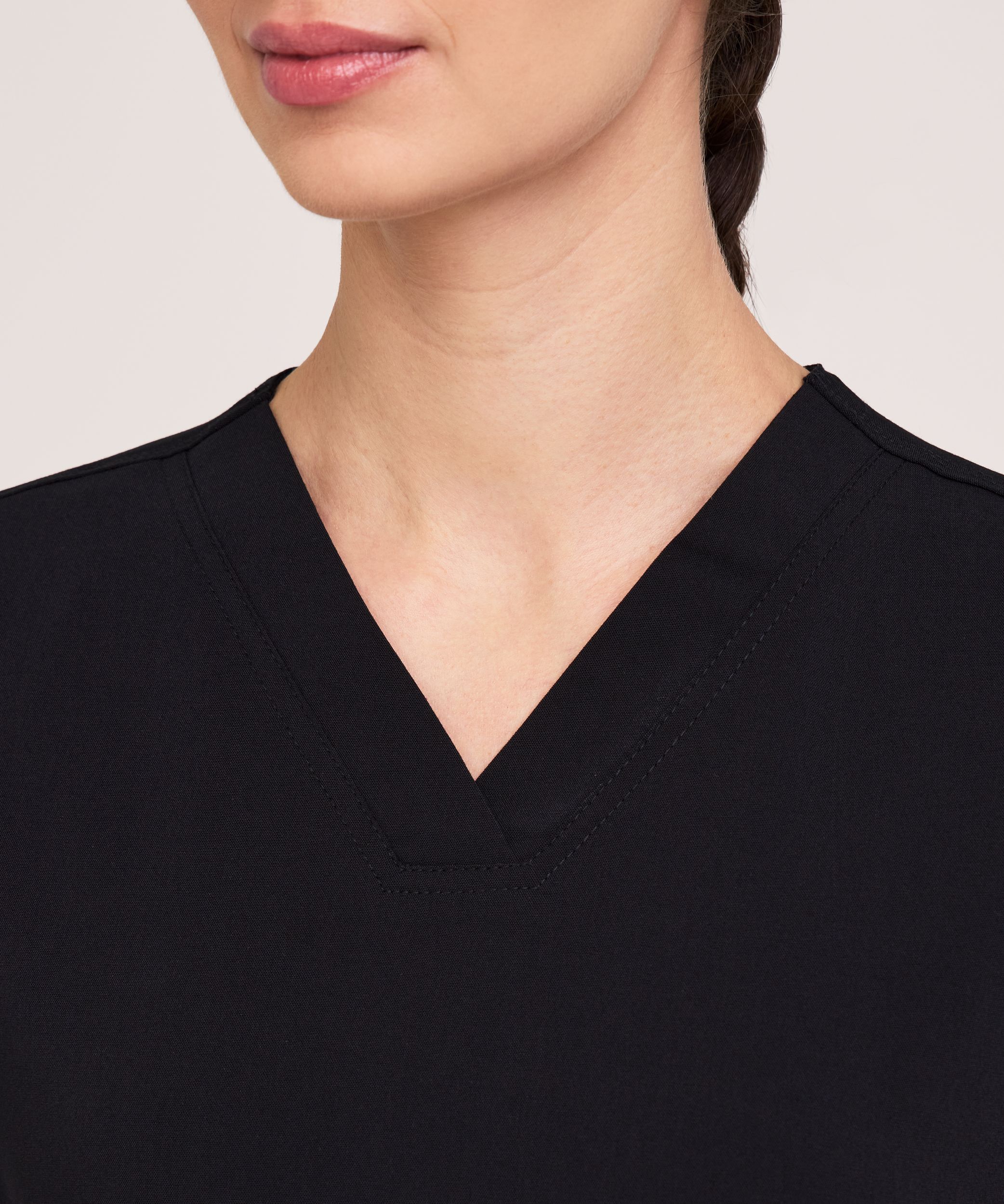 Health Pro Heart Women's Heart V Neck Solid Scrub Top