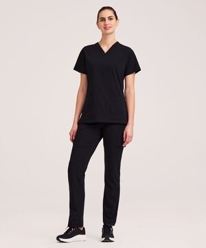 Health Pro Heart Women's Heart Cargo Pocket Elastic Stretch Waist with Drawstring Scrub Pants
