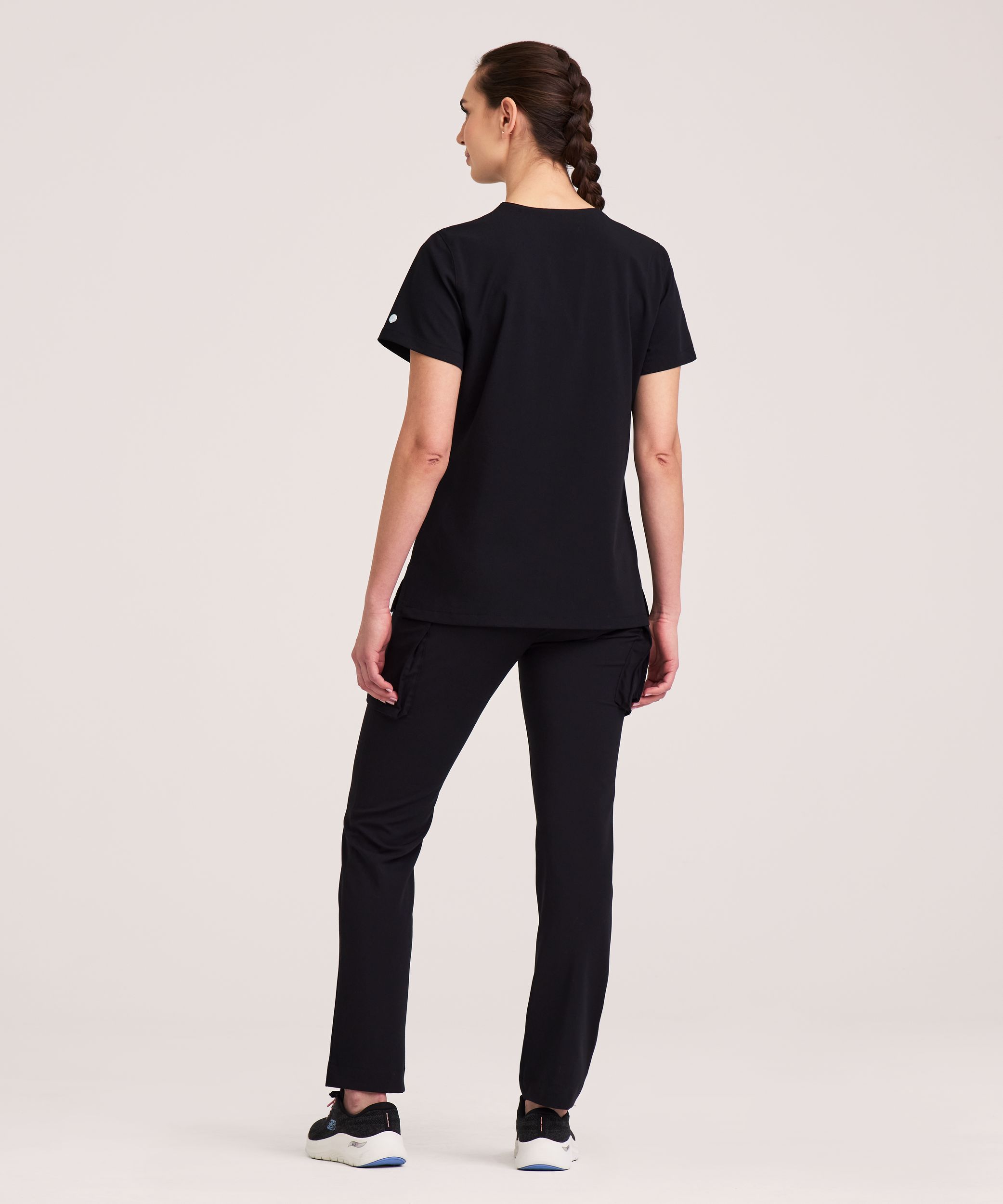 Health Pro Heart Women's Heart V Neck Solid Scrub Top