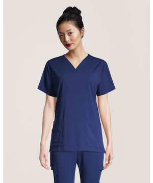 Haut d'uniforme médical Health Pro Heart de HEALTH PRO à encolure en V et à 5 poches pour femmes, Women’s Heart