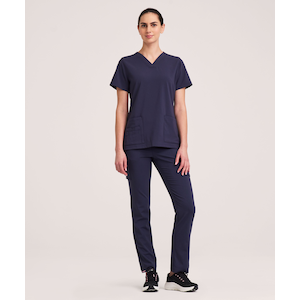 Health Pro Heart Women's Heart V-Neck Solid Scrub Top - Grey