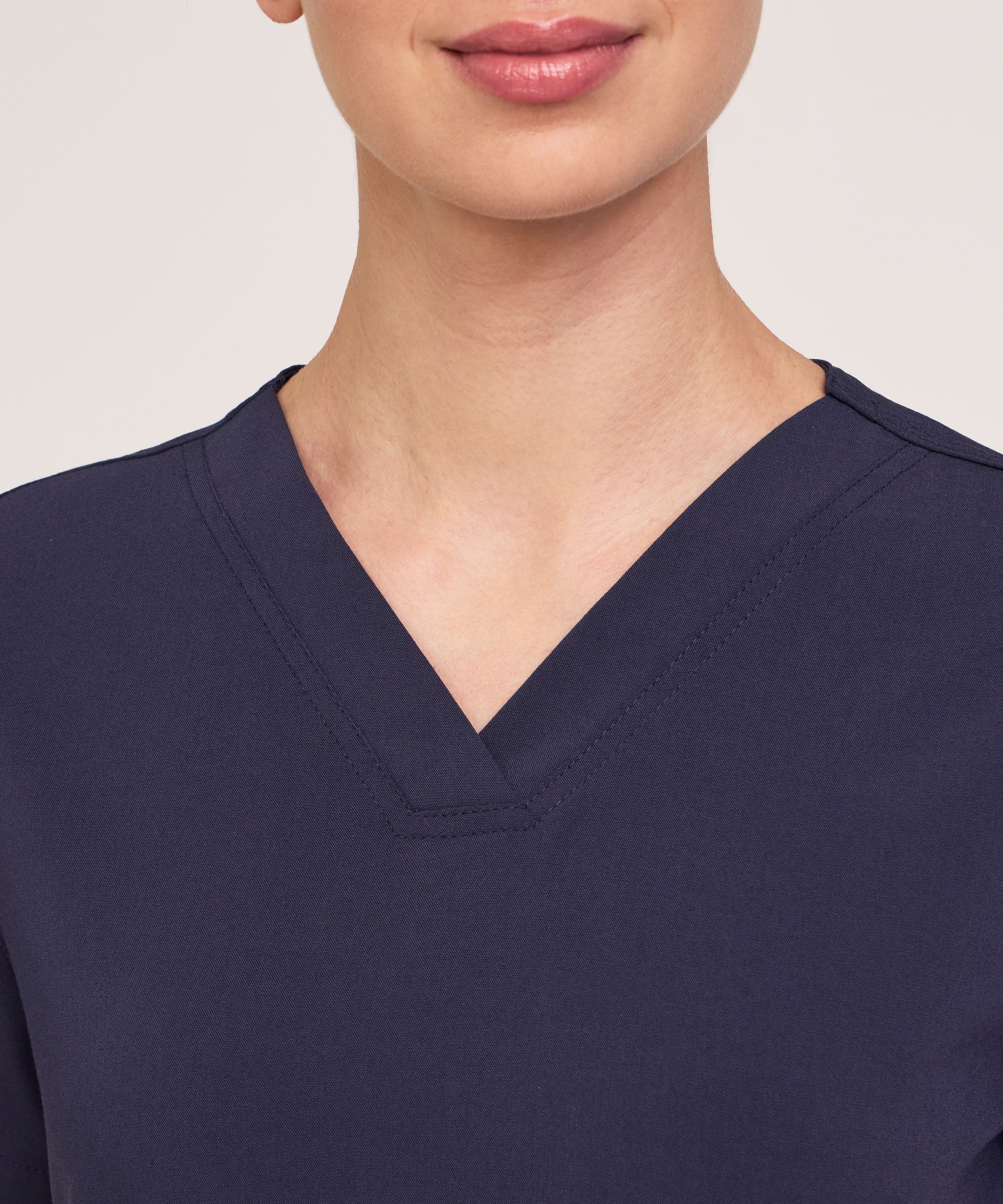 Health Pro Heart Women's Heart V-Neck Solid Scrub Top - Grey