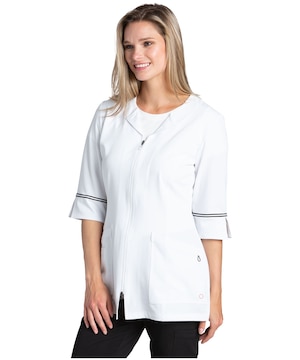 Blouse de laboratoire White Cross à fermeture à glissière pour femmes, Marvella