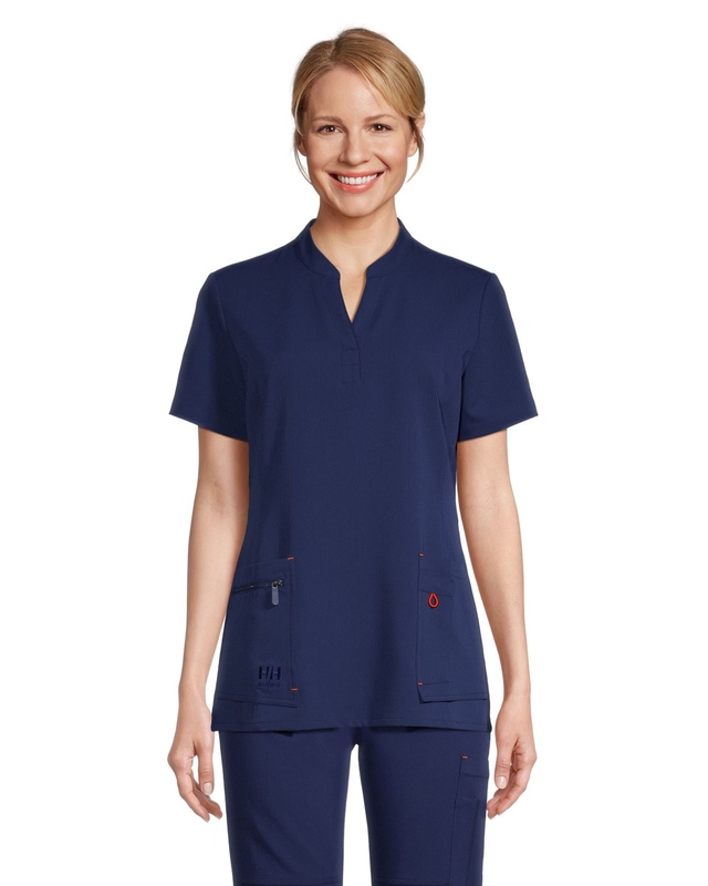 Helly Hansen Workwear Women's Front Slit Stretch Short Sleeve Scrub Top