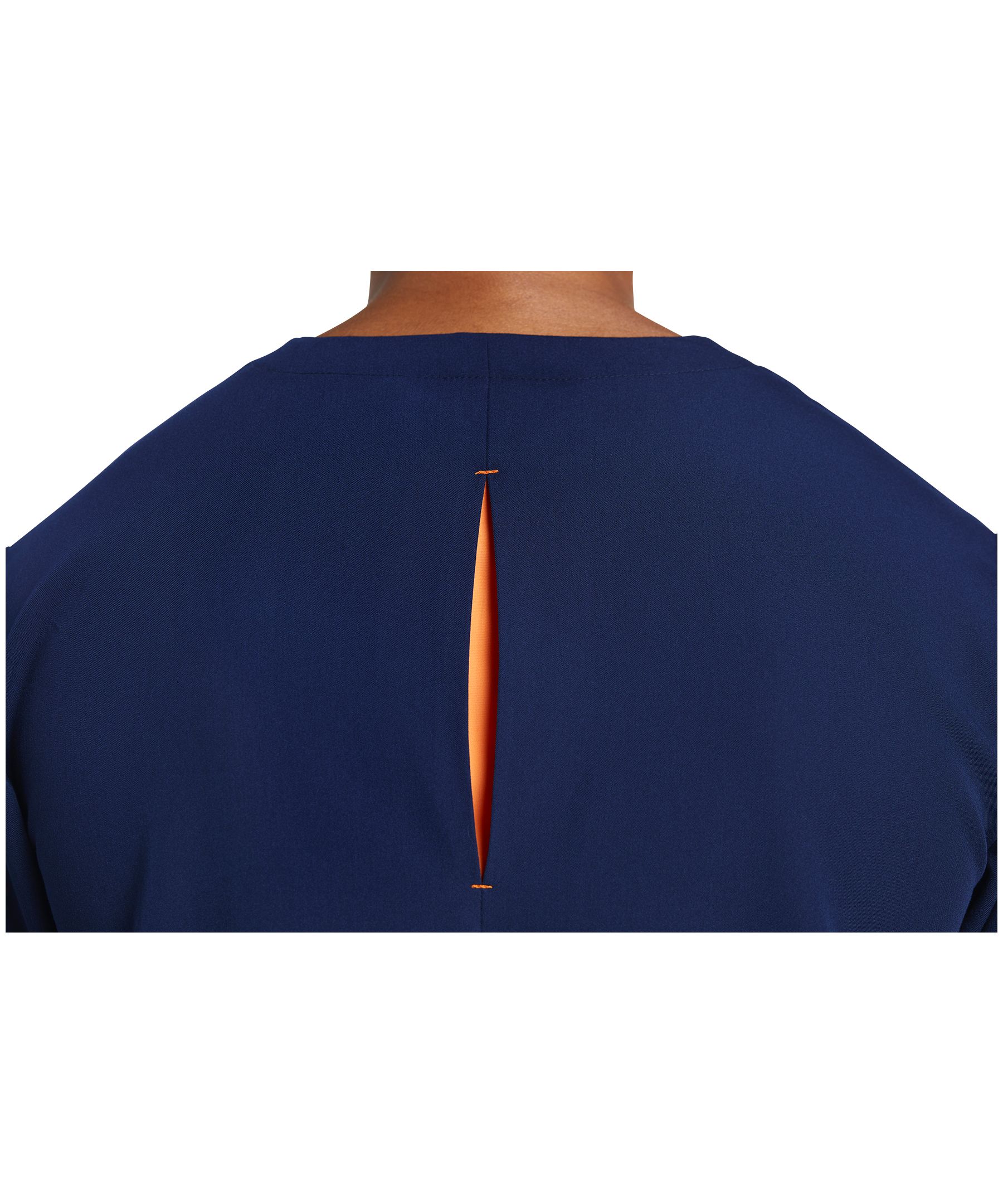 Haut d'uniforme médical extensible Helly Hansen Workwear, à manches courtes, encolure en V et pli arrière, pour hommes CloseUp