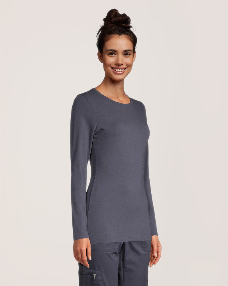HEALTH PRO Women's Crewneck Long Sleeve Underscrub Shirt