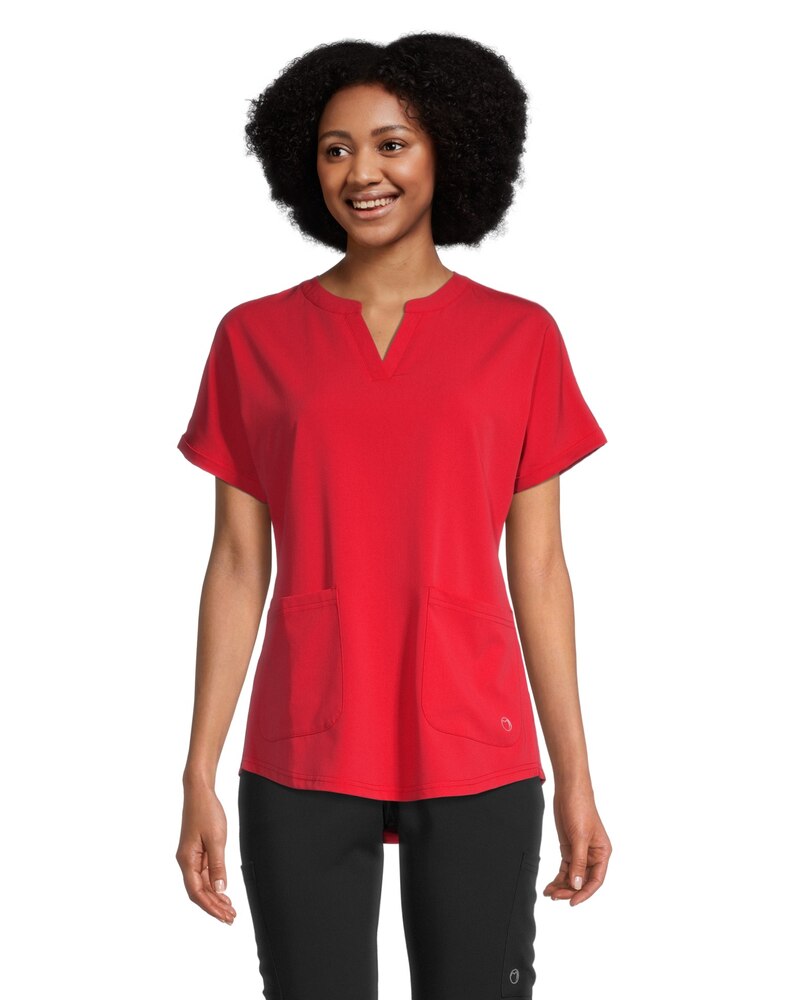 Health Pro Women's V Notch Neck 4Way Stretch Scrub Top Marks