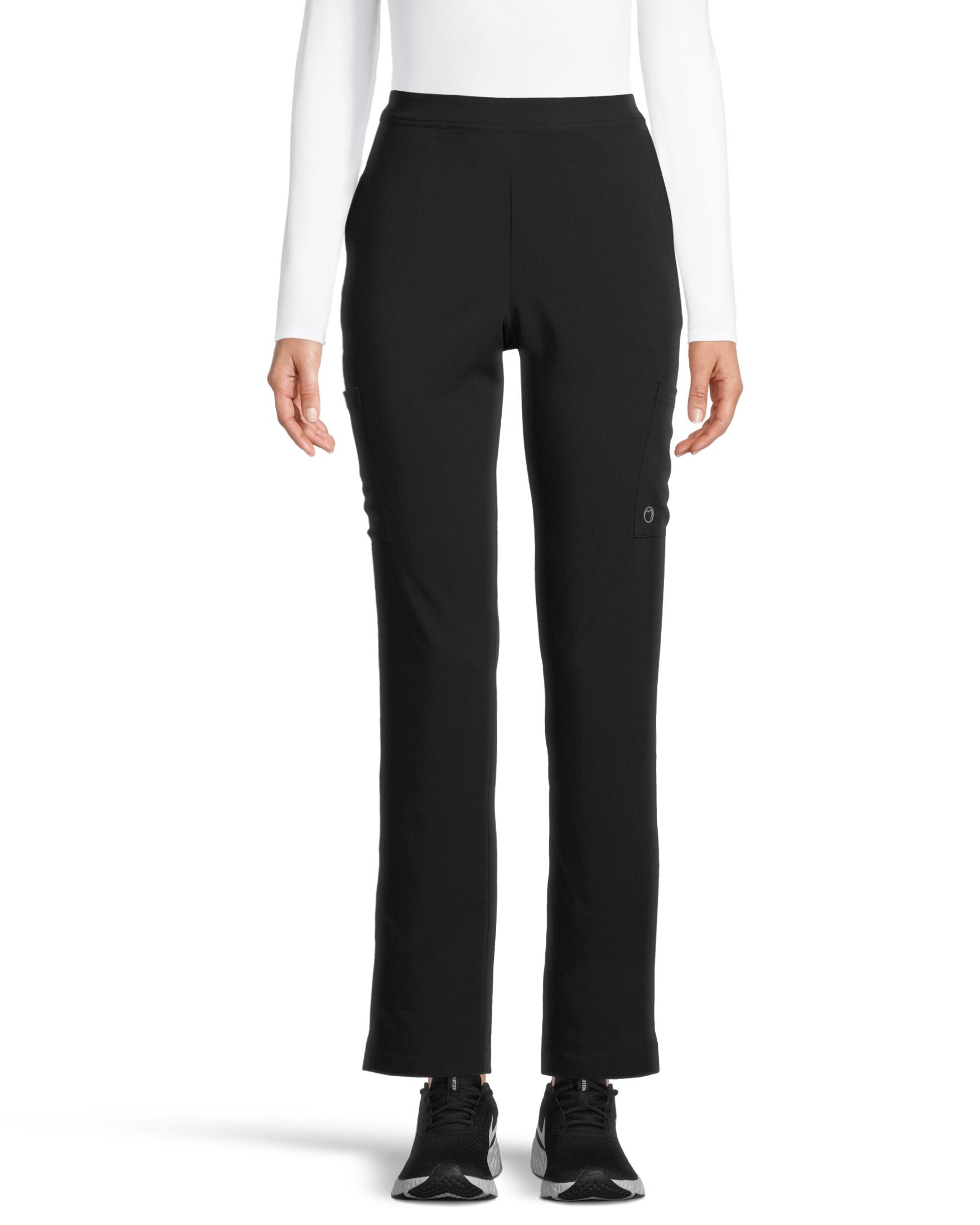 Indusdiva Red Trousers Women Flat Front Mid Waist Trousers With Elasticated  Waist Women Pant