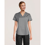 Haut d'uniforme médical HEALTH PRO avec encolure en V et une poche pour femmes Front_Flat