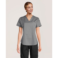 Haut d'uniforme médical HEALTH PRO avec encolure en V et une poche pour femmes Front_Flat