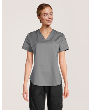Haut d'uniforme médical HEALTH PRO avec encolure en V et une poche pour femmes