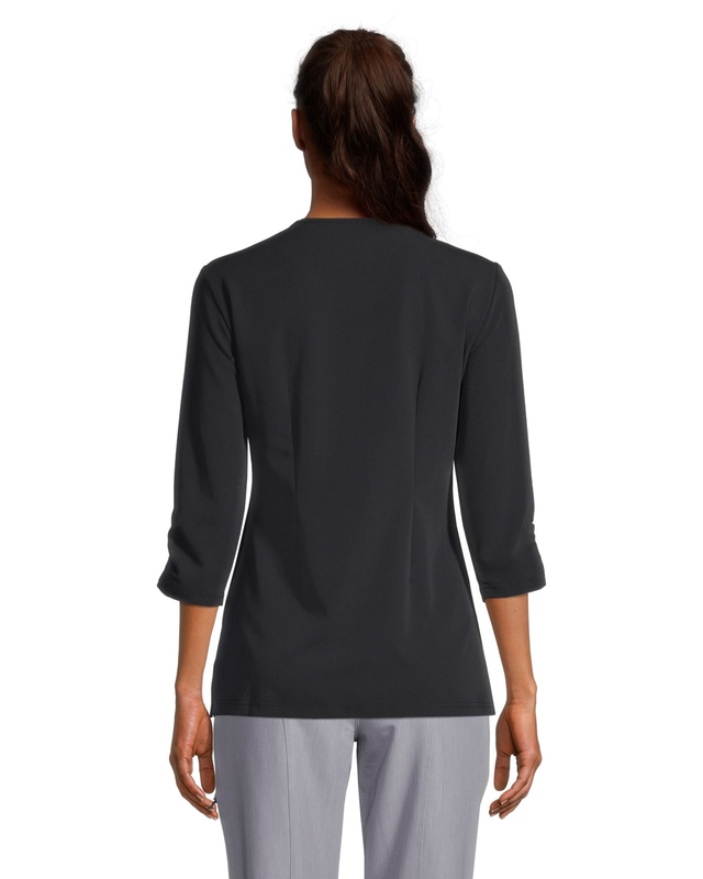 HEALTH PRO Women's 3/4 Sleeve Patch Pocket Scrub Top Marks