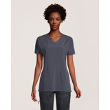 Women's V-Neck Athletic Kangaroo Scrub Top Front_Flat