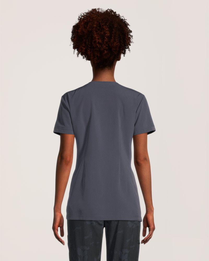 Women's V-Neck Athletic Kangaroo Scrub Top