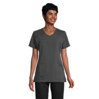 Haut d'uniforme médical Helly Hansen Workwear à pli arrière et à encolure en V avec empiècement trompe-l'œil pour femmes Front_Flat