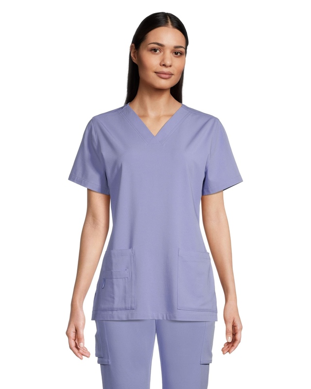 Health Pro Heart Women's VNeck Solid Scrub Top Marks