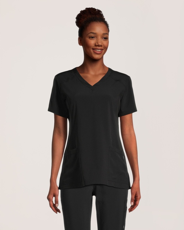 Scrubletics Women's V-Neck Short Sleeve Scrub Top