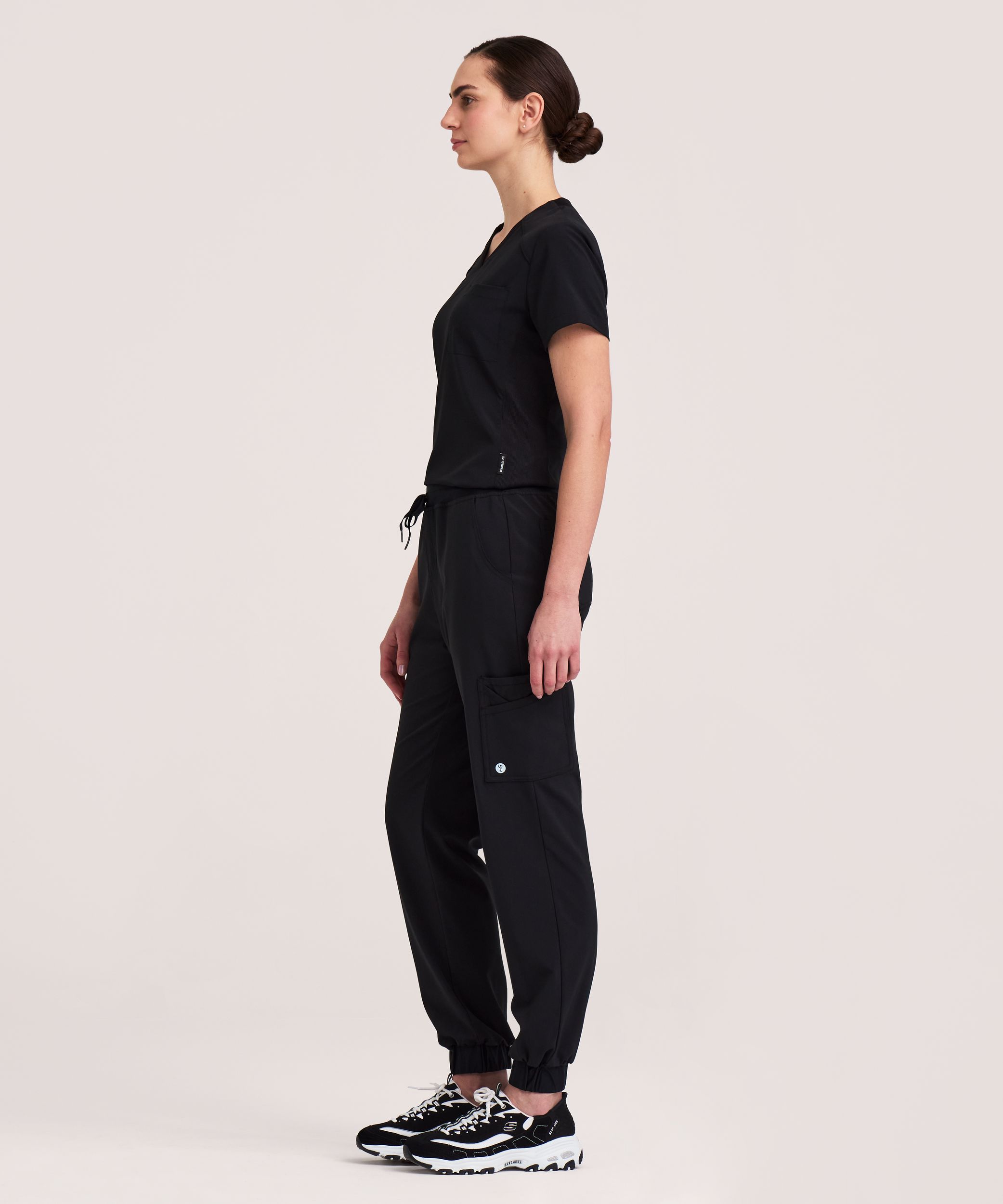 Scrubletics Women's Cargo Jogger Drawstring Scrub Pants