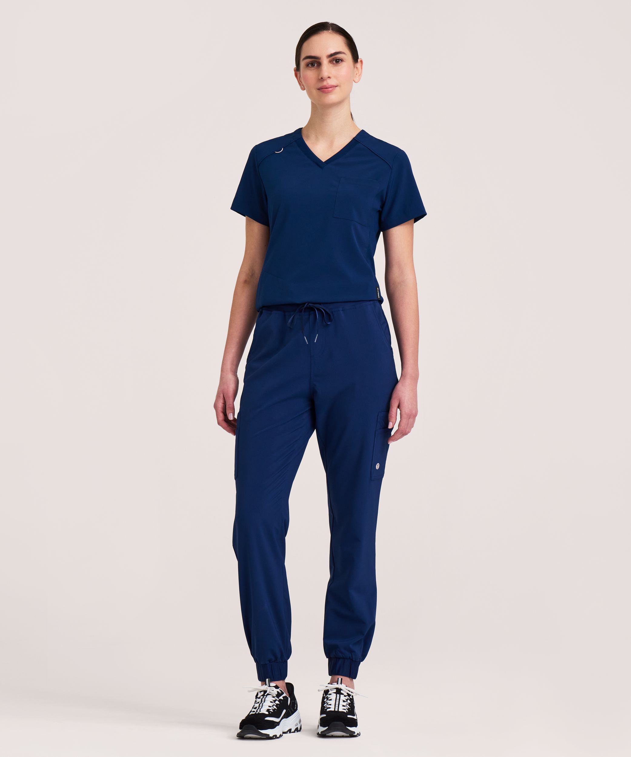 Pantalon d’uniforme médical cargo Scrubletics style jogging pour femmes