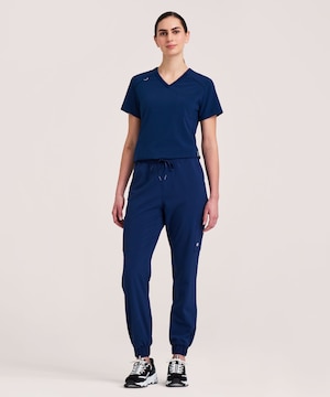 Pantalon d’uniforme médical cargo Scrubletics style jogging pour femmes