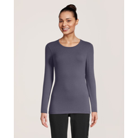 Maillot d'uniforme médical Driwear à manches longues pour femmes, Scrubletics Front_Flat