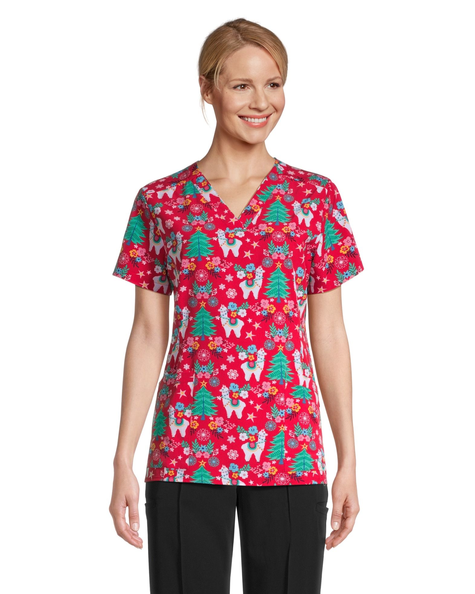 Llama on sale scrub top