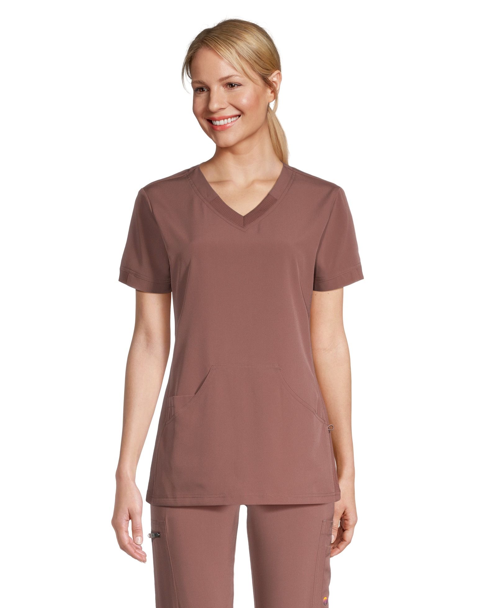 Scrubletics Womens 2-Pocket V-Neck Athletic Scrub Top | Marks