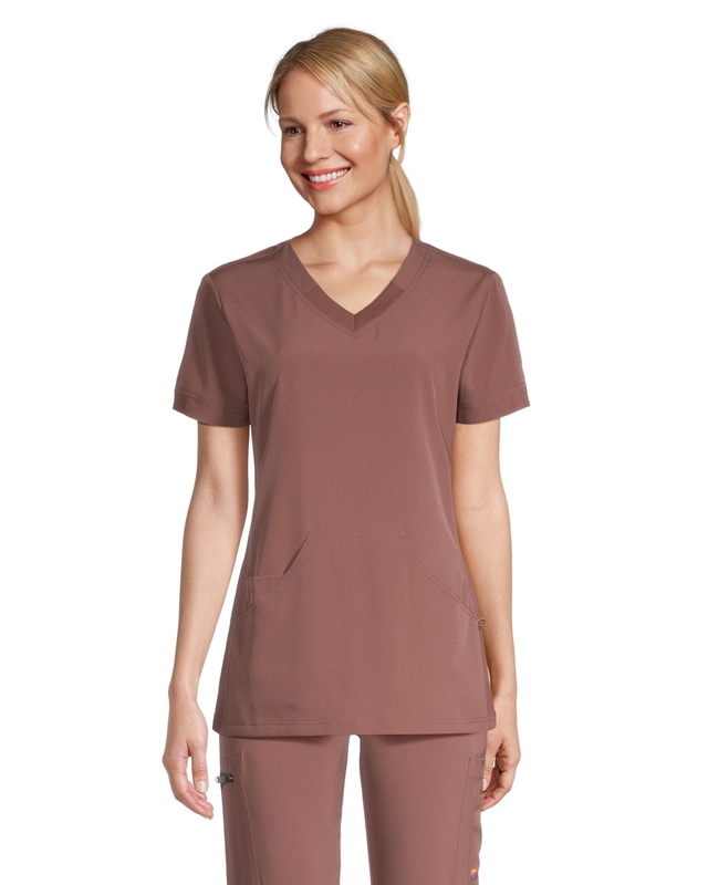 Scrubletics Women's 2Pocket VNeck Athletic Scrub Top Marks