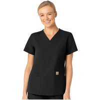Haut d'uniforme médical de coupe moderne à encolure en V pour femmes, Force, Carhartt Front_Flat