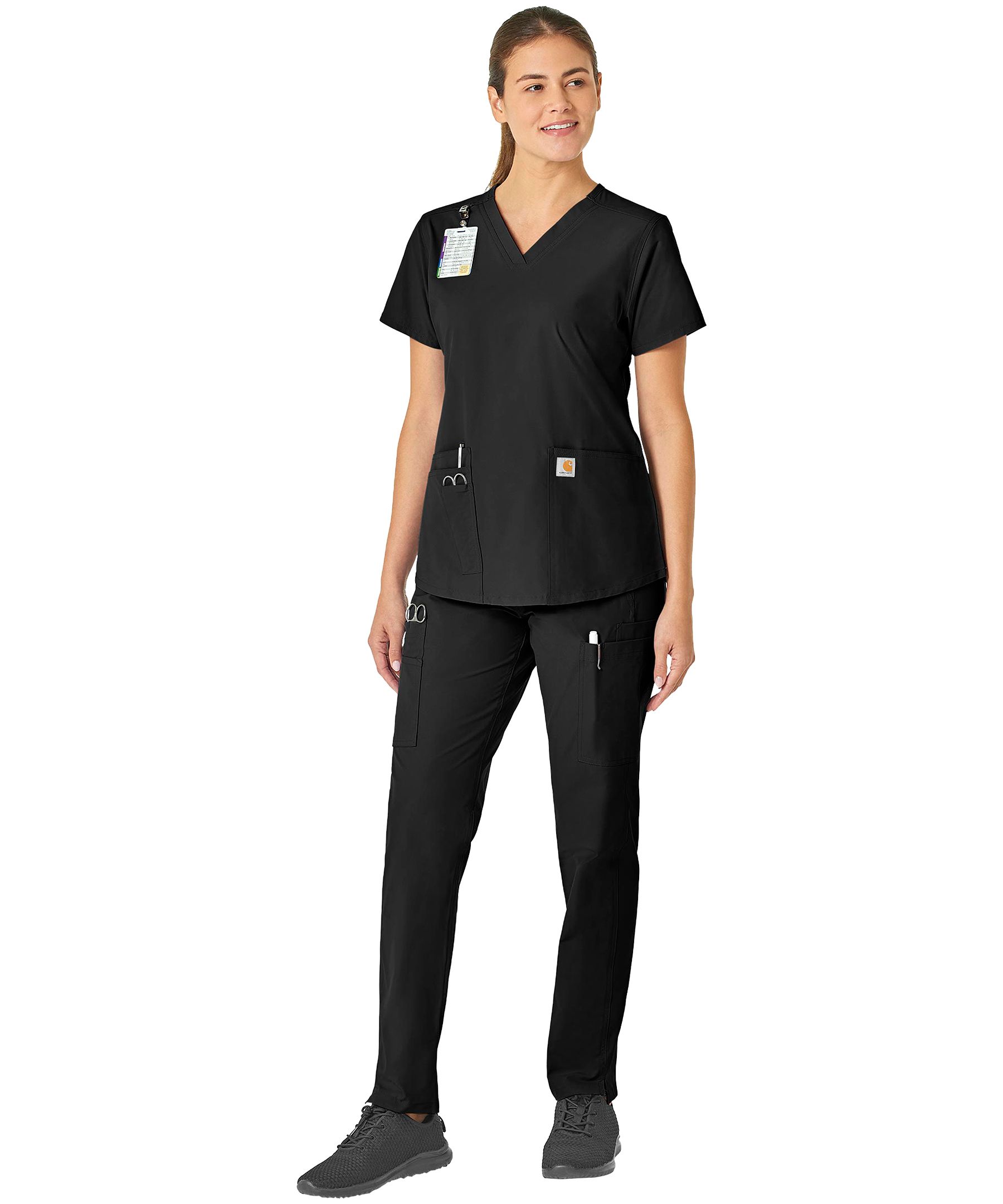 Haut d'uniforme médical de coupe moderne à encolure en V pour femmes, Force, Carhartt
