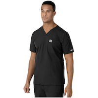 Haut d'uniforme médical de coupe moderne à encolure en V pour hommes, Force, Carhartt Front_Three_Fourths_Angled_Left