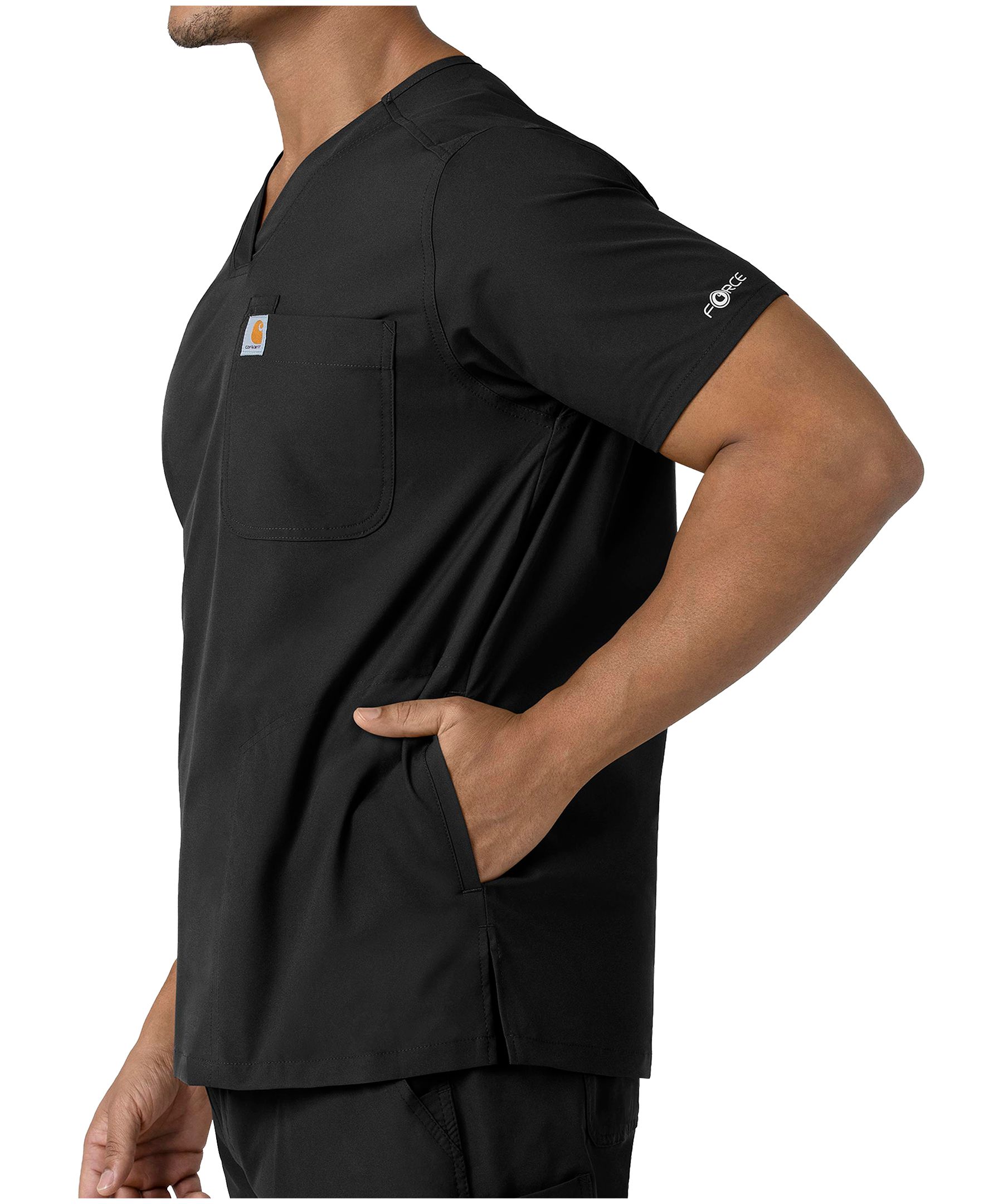 Haut d'uniforme médical de coupe moderne à encolure en V pour hommes, Force, Carhartt