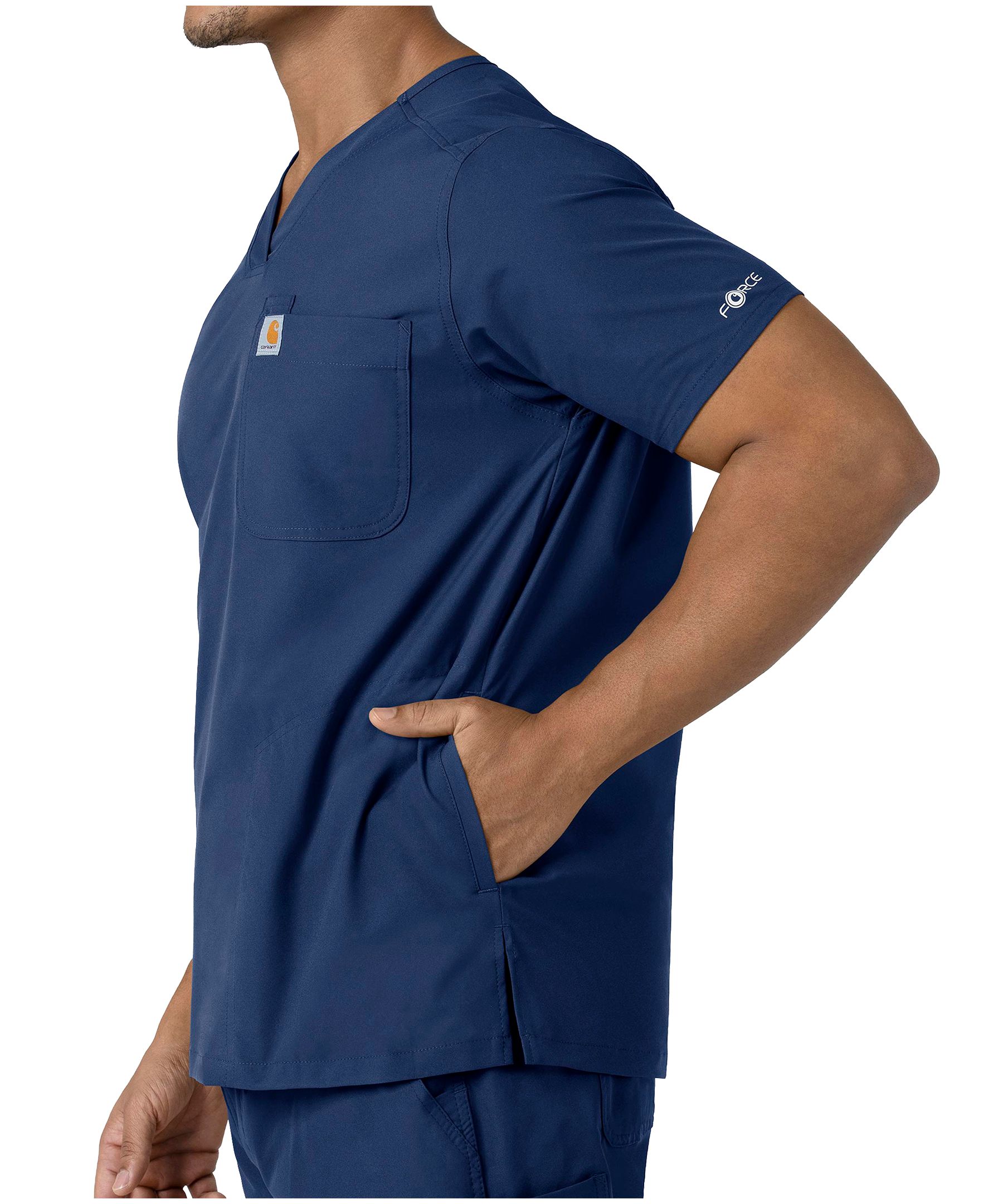 Haut d'uniforme médical de coupe moderne à encolure en V pour hommes, Force, Carhartt
