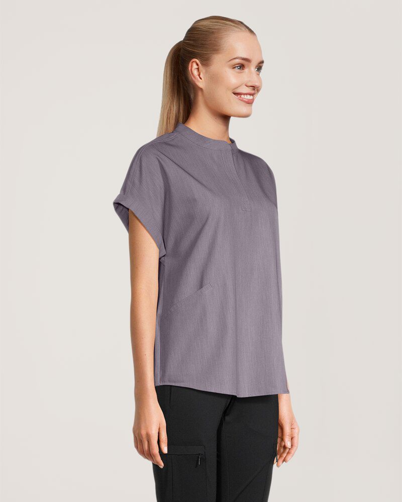 Haut d'uniforme médical extensible dans 4&nbsp;sens avec col mandarin pour femmes, Health Pro