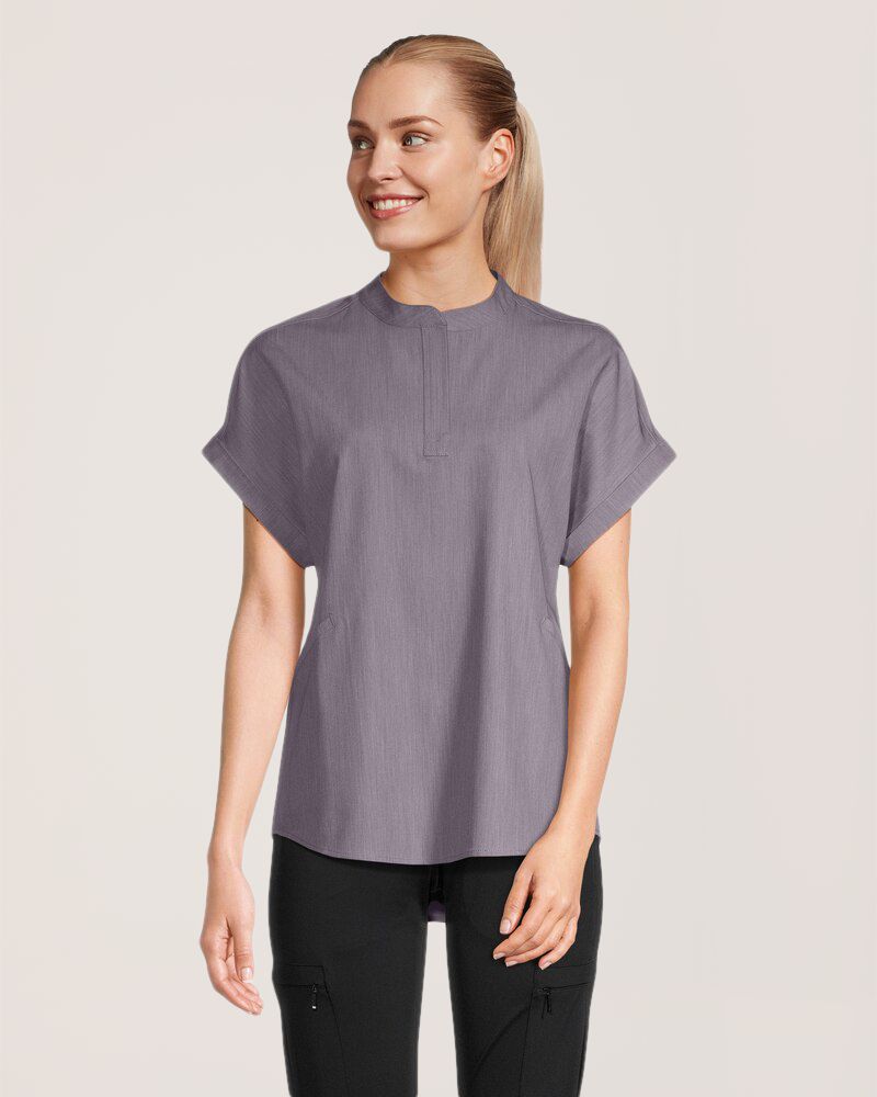 Haut d'uniforme médical extensible dans 4&nbsp;sens avec col mandarin pour femmes, Health Pro