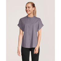 Haut d'uniforme médical extensible dans 4 sens avec col mandarin pour femmes, Health Pro Front_Flat