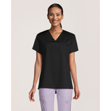 Health Pro Women's Stretch Scrub Top Front_Flat