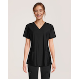 Health Pro Women's Stretch Scrub Top Front_Flat