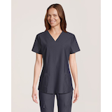 Health Pro Women's Stretch Scrub Top Front_Flat