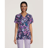 Haut d'uniforme médical à coutures princesse pour femmes, Showers Garden, Health Pro Front_Flat