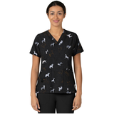 Haut d'uniforme médical imprimé pour femmes, Cross Flex, Force, Carhartt Front_Flat