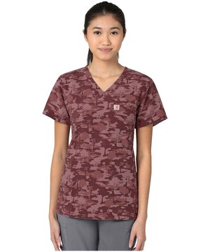 Haut d’uniforme médical à imprimé de topiaire en motif camouflage pour femmes, Force, Carhartt