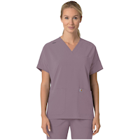 Haut d'uniforme médical à encolure en V pour femmes, CCX, Force, Carhartt Front_Flat