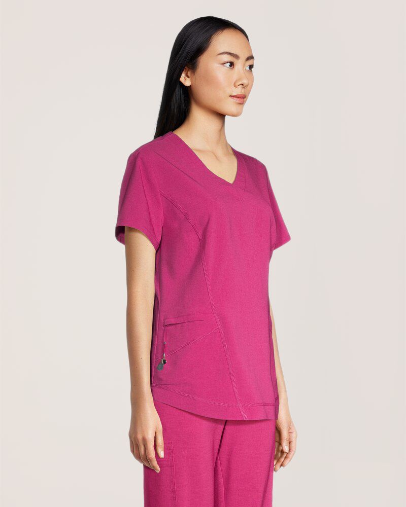 Haut d'uniforme médical avec encolure en V pour femmes, Scrubletics