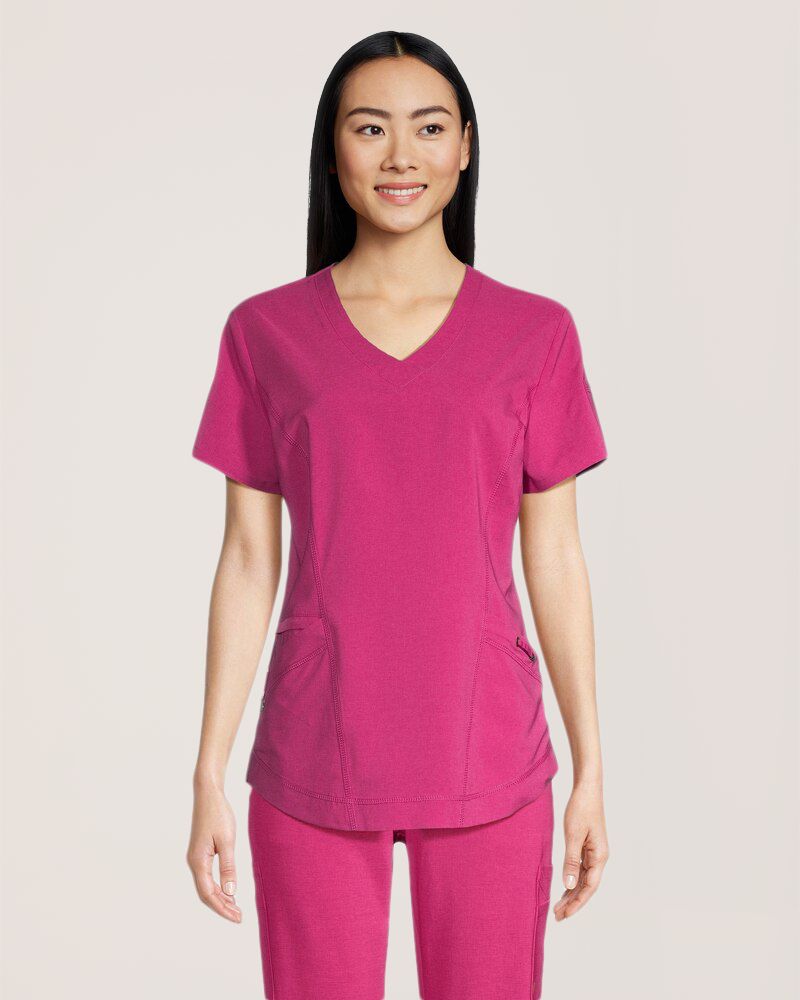 Haut d'uniforme médical avec encolure en V pour femmes, Scrubletics