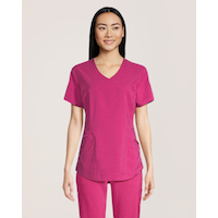 Scrubletics Women's V Neck Scrub Top Front_Flat