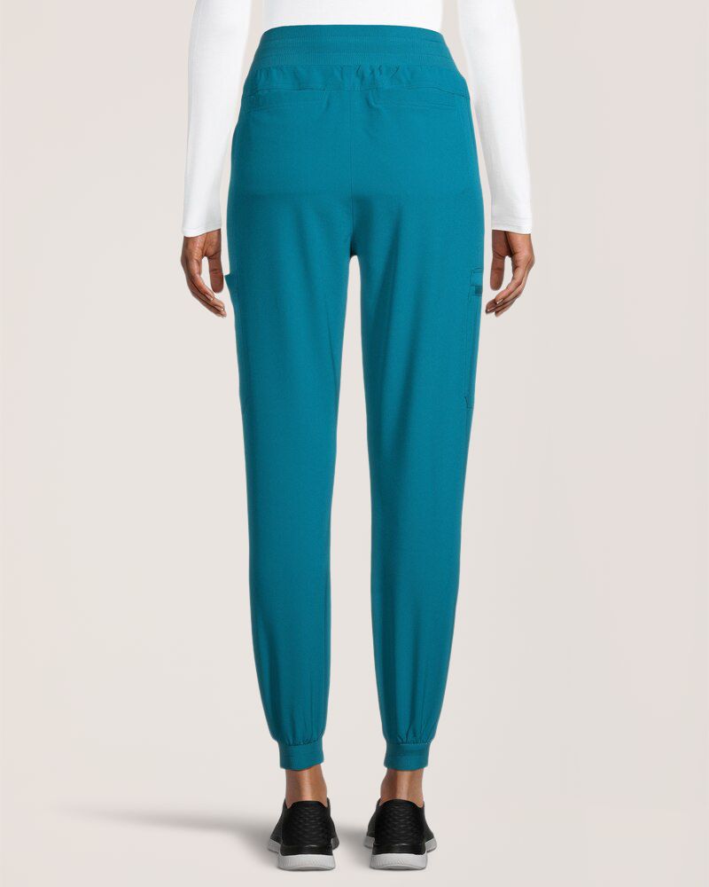 Pantalon d'uniforme médical cargo style jogging à taille haute pour femmes, Scrubletics