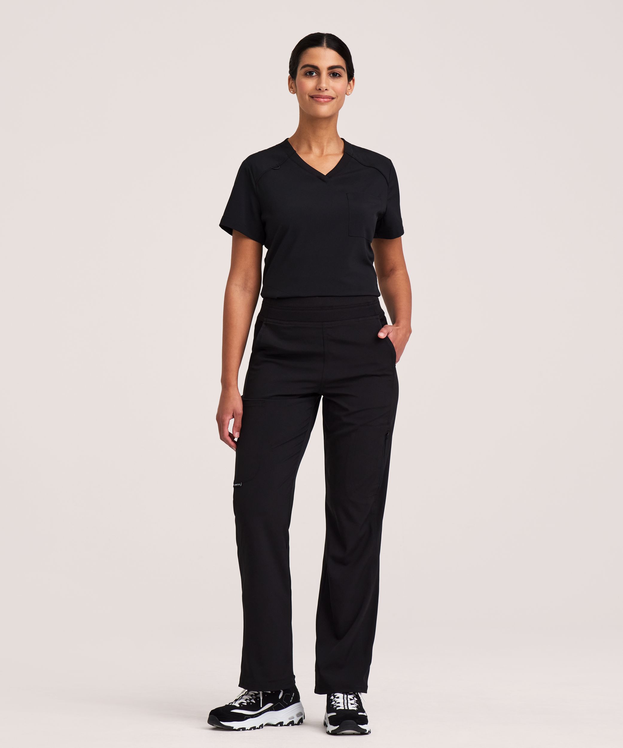 Pantalon d'uniforme médical cargo à taille yoga pour femmes, Scrubletics