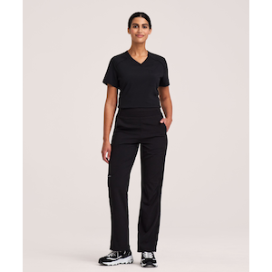 Scrubletics Women's Yoga Waist Cargo Scrub Pants